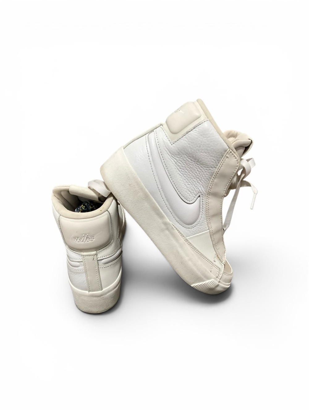 Nike High-Top Sneakers in White and Cream